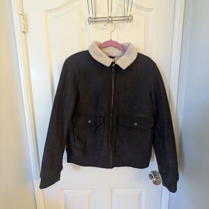 Levi's Black Jacket with Cream Collar